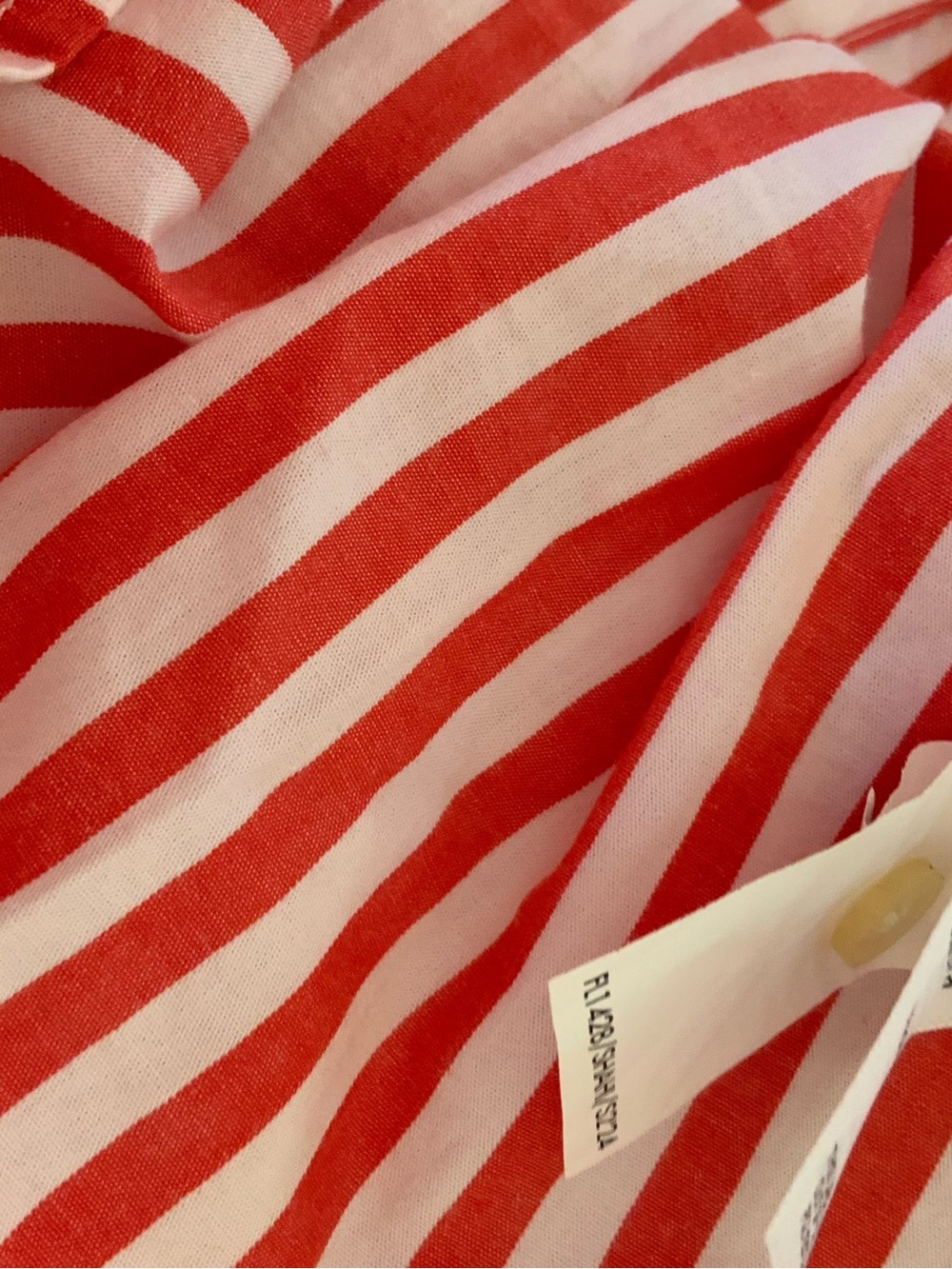 Free Assembly Orange & White Striped Shirt Dress with Waist Tie - Picture 5 of 7
